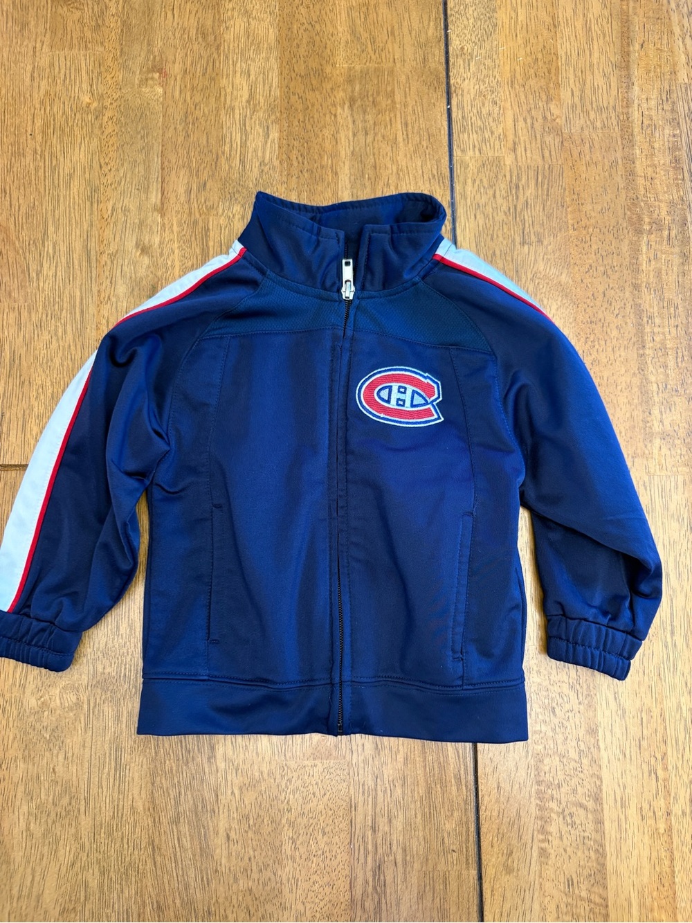 Montreal Canadiens Zip Up Reebok Sweater Size 2T Toddler Baby Blue NHL hockey